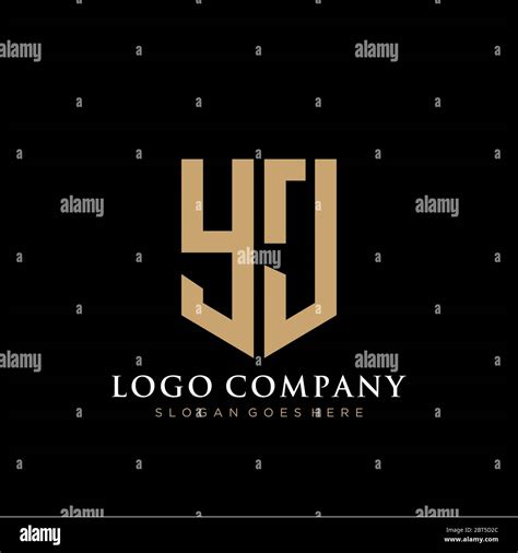 Vorlage F R Das Urspr Ngliche Logo Des Letter Yj Logos Stock