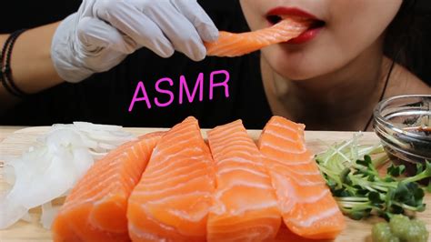 [asmr] Salmon 통연어 먹방 No Talking Eating Show Youtube