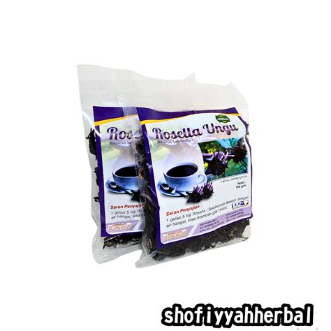 Ungu Abbas Purple Rosella Tea 100 Grams Roselle Shopee Malaysia