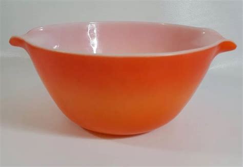 Vintage Anchor Hocking Fire King Red Orange Spouted Mixing Bowl 10 Euc Ebay Fire King