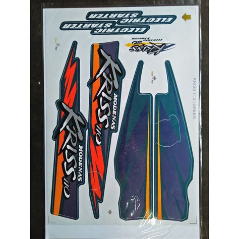 Modenas Kriss Body Sticker Stiker Strike Stripe Fl Fl