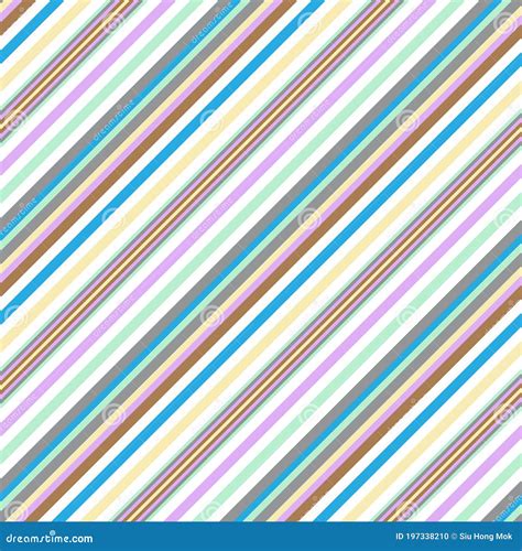 Rainbow Stripe Seamless Pattern Background In Diagonal Style Stock Vector Illustration Of Bias