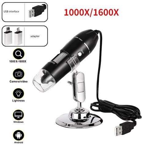 Microscope Num Rique Cam Ra 1600x3 En 1 Type C USB Microscope