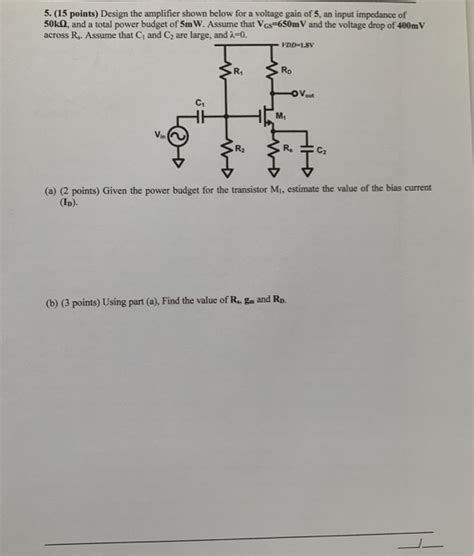 Solved 1 10 Points Assume That The Transconductances Of