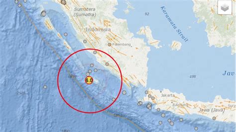 Gempa Bumi Magnitudo 6 0 Guncang Bengkulu Selasa Dini Hari