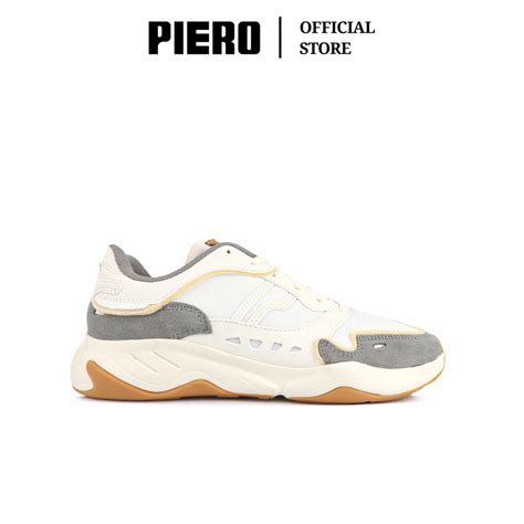 Jual Piero Sepatu Sneakers Pria Ergo Decon Sleet Grey Off White Gum