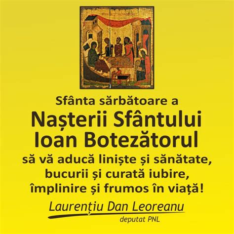 Laurențiu Leoreanu Sfânta sărbătoare a Nașterii Sfântului Ioan