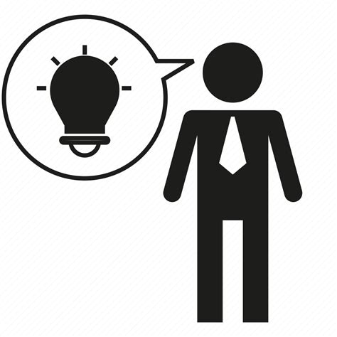 Business Man Creative Idea Light Bulb Man Think Icon Download On
