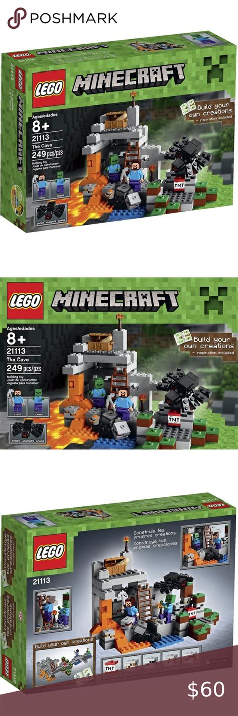 LEGO Minecraft The Cave 21113 | Lego minecraft, Lego, Minecraft