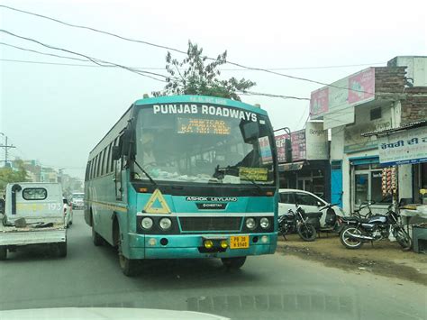 Punjab Roadways Bus Ashok Leyland Green 11 India Buses