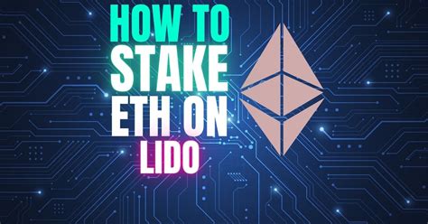 How To Stake Eth On Lido Altcoin Buzz