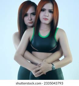 Studio Shot Photo Asian Lesbian Hugs Ai Generated Image Shutterstock