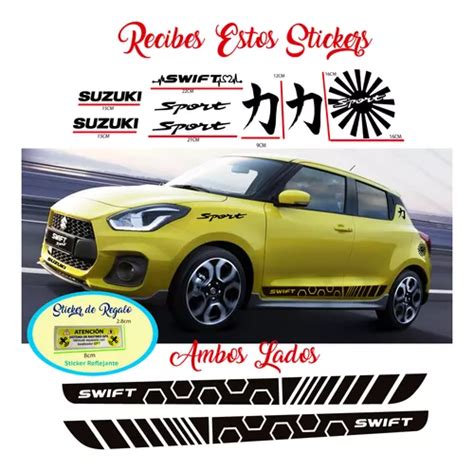 Stickers Suzuki Swift Boosterjet Sport Franjas Laterales P Env O Gratis