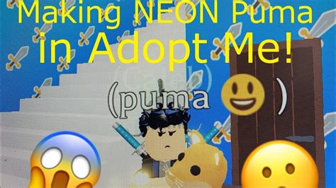 Making Neon Puma In Adopt Me Roblox Youtube