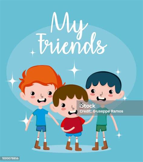 My Friends Cute Cartoons Stock Illustration Download Image Now Baby