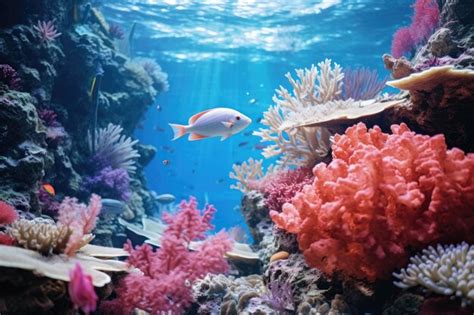 Premium Ai Image Underwater Shot Of Coral Fish Corals And Anemones