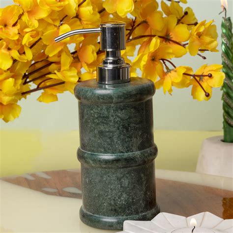 Green Marble Round Soap Dispenser Luxlina