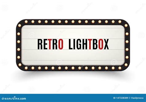 Retro Lightbox Billboard Vintage Frame. Vintage Banner Light Box Stock ...