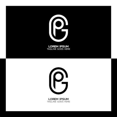 Premium Vector Gp Initial Letter Logo Alphabet G And P Pattern Design