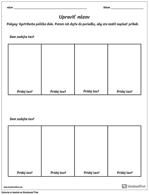 Šablóna na Objednávanie Obrázkov Storyboard od sk examples