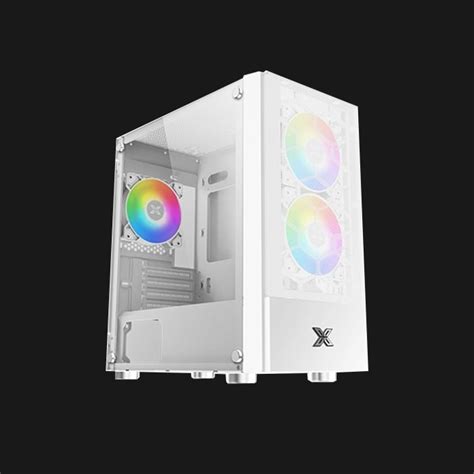 Xigmatek Oreo Arctic Tempered Glass ARGB Mini Tower Chassis TEXON