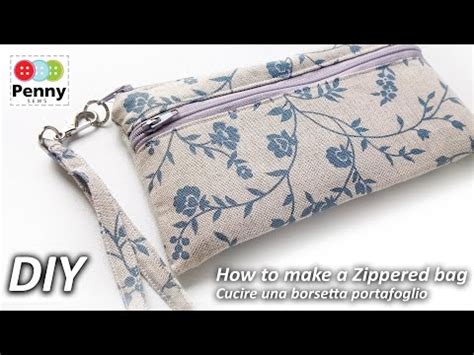 How To Make Zippered Bag Diy Zipper Pouch Cucire Borsetta Tutorial