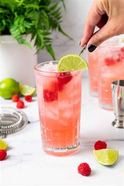 Floradora Cocktail Fresh And Fruity Raspberry Gin Drink