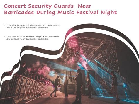 Concert Security Guards Near Barricades During Music Festival Night ...