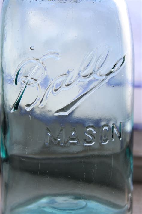 Blue Ball Mason Jar Three L Logo Antique 1896 To 1910 Quart