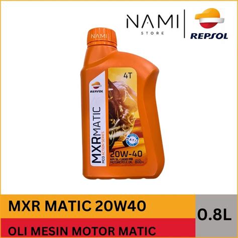 Jual REPSOL MXR MATIC 20W40 0 8L Oli Mesin Motor Matic Original