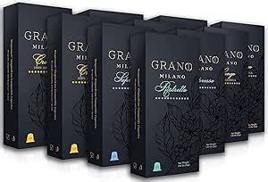 Grano Milano Capsules Variety Pack Nespresso Compatible Pods