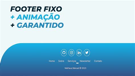 como fazer um FOOTER RESPONSIVO HTML E CSS Footer rodapé Fixo