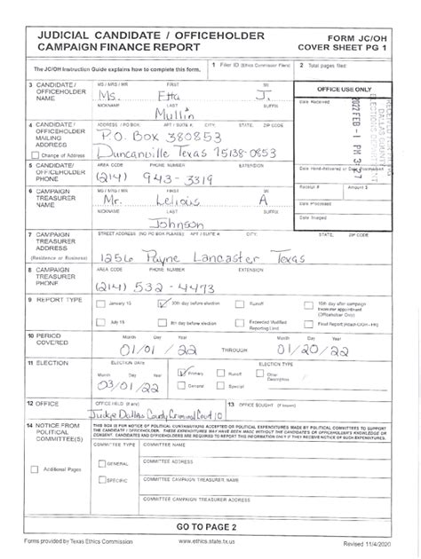 Fillable Online The JCIOH Lnstruction Guide Explains How To Complete