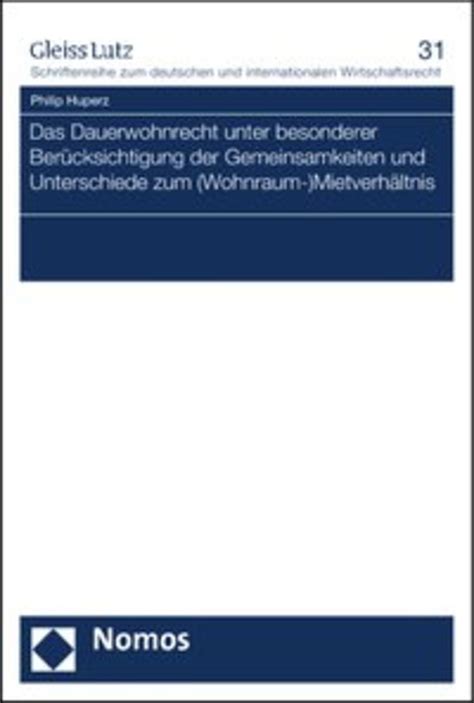 Das Dauerwohnrecht unter besonderer Berücksichtigung der