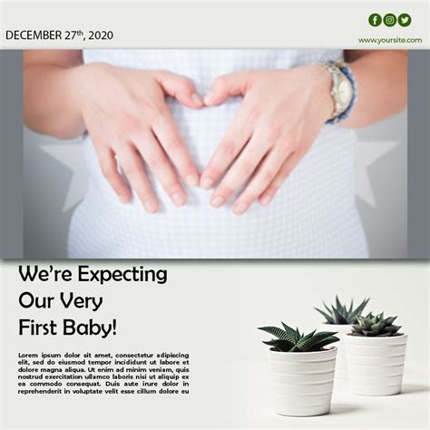 10 Pregnant Announcement Psd Template Free Template Business Psd Excel Word Pdf