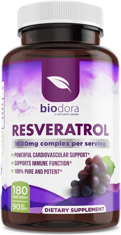 Resveratrol Mg Suplemento Antioxidante Transresveratrol Con T