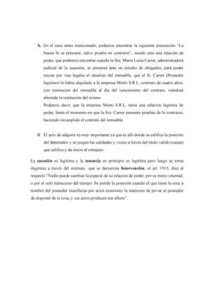 TP 2 derechos reales TRABAJO PRÁCTICO N 2 DE DERECHOS REALES