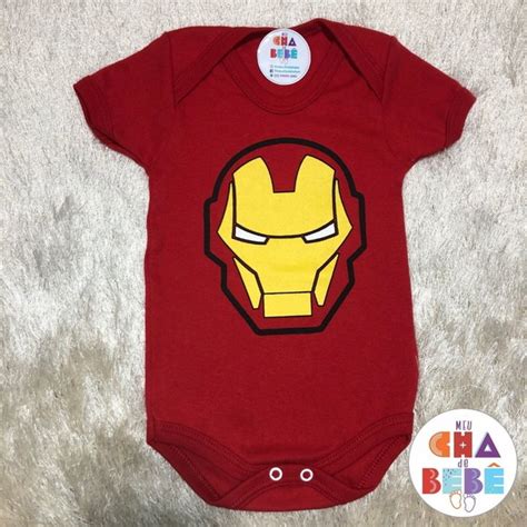 Body De Bebe Mesversario Homem De Ferro Super Heroi Elo7