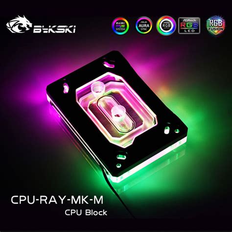 Cpu Block Bykski Amd Ray Mk M Rgb V Para Water Cooler Power Up Water