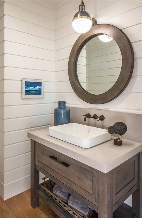 Two Waters Beach Style Powder Room Omaha By Frontier Builders