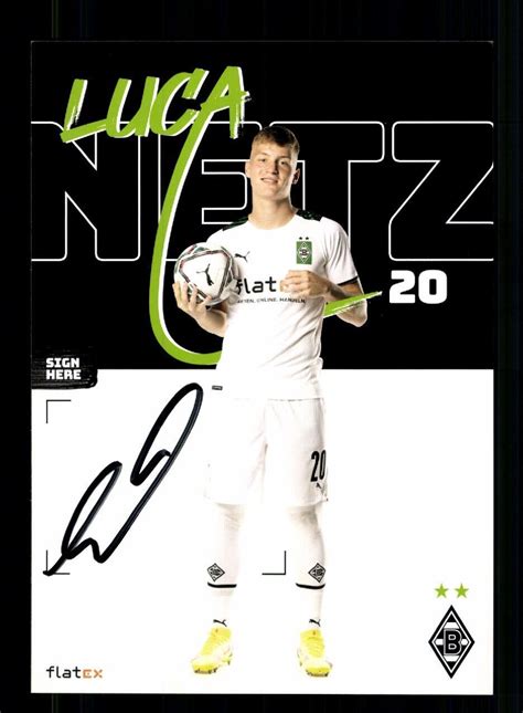 Luca Netz Autogrammkarte Borussia Mönchengladbach 2021 22 Orig Sign