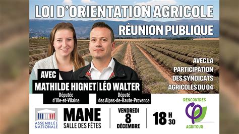 Réunion publique sur la Loi d Avenir et d Orientation Agricole