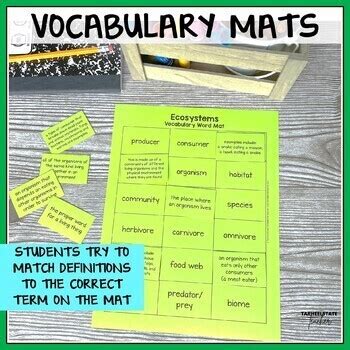 Biomes And Ecosystems Vocabulary Activities And Th Grade Science Word Wall