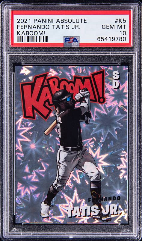 Fernando Tatis Jr 2021 Absolute K5 Kaboom Ssp Psa 10 Price Guide