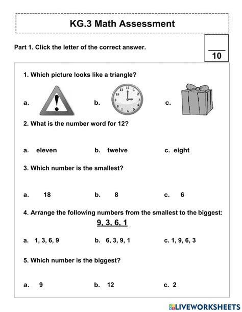 Kg3 Math Worksheet Live Worksheets Worksheets Library