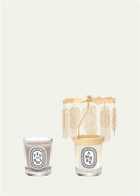 Diptyque Ambre Amber Feu De Bois Firewood Scented Candle Carousel