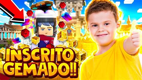 JOGUEI NA CONTA RICA DO INSCRITO BLOCKMAN GO BED WARS YouTube