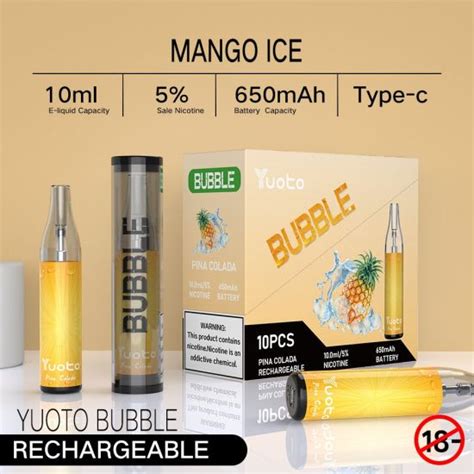 Yuoto Bubble Mango Ice 4000 Puffs Disposable Yuoto Vape Uae Emirates Vape Shop In Dubai