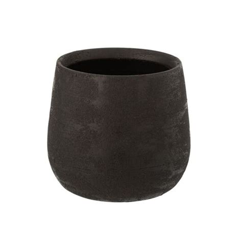 Cache Pot Irrégulier En Céramique Noire H18cm à Prix Carrefour