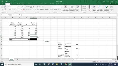 Como Hallar La Marca De Clase En Excel Youtube